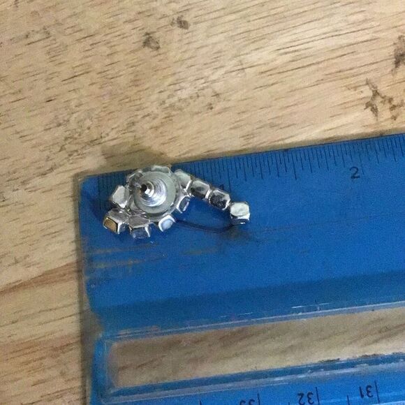 Earrings, Vintage Rhinestone Earrings, Post, Good Condition, Fancy, Sparkle, Bli - Picture 6 of 6